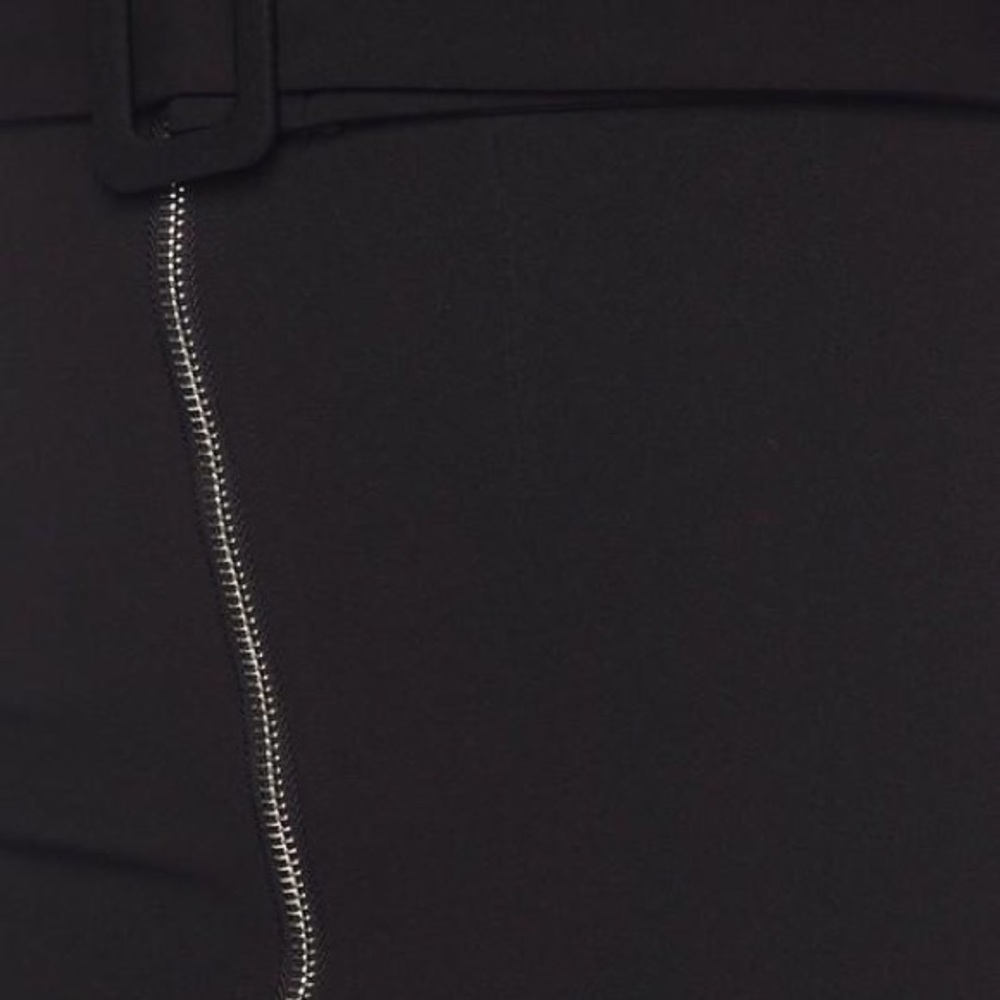 LAST ONE High Waist Belted Front Zipper Midi Skirt - Picture 6 of 8